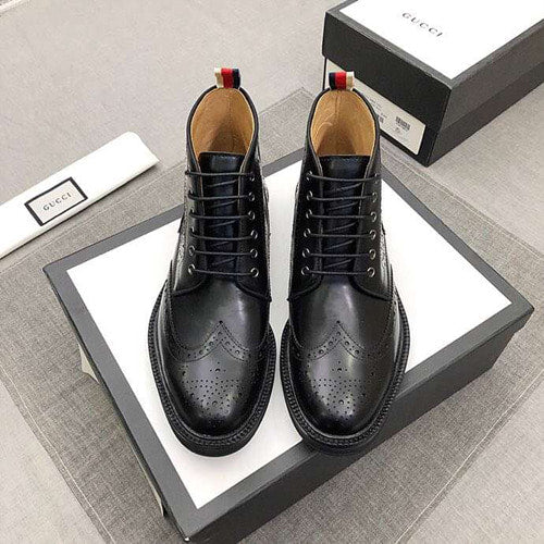 구찌 레이스업 브로그 MENS BOOTS