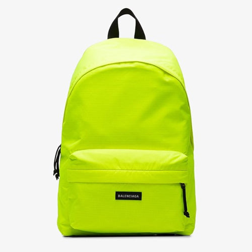 발렌시아가 백팩 로고 Yellow Neon Explorer Logo Backpack 12956173