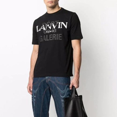 (국내배송) LANVIN x GALLERY DEPT 에디션로고 반팔 블랙 - 남여공용!! -